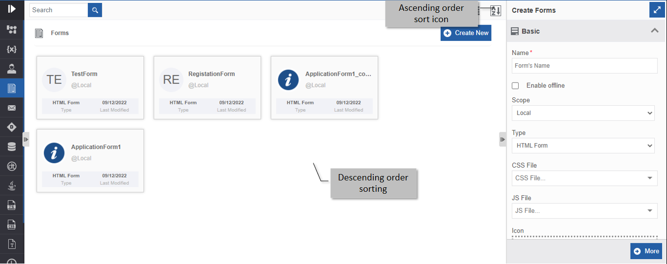 Descending order display Descending order display
