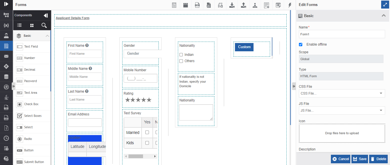 HTML form designer HTML form designer