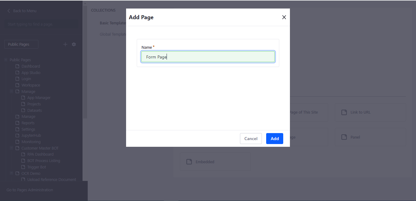 Adding page Adding page