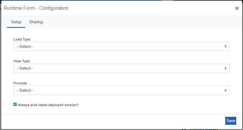 Runtime Form configuration Runtime Form configuration
