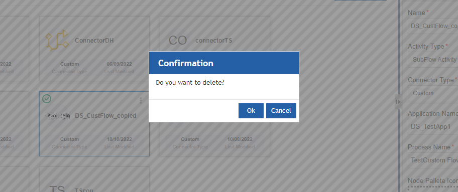 Custom Activity Delete confirmation Custom Activity Delete confirmation