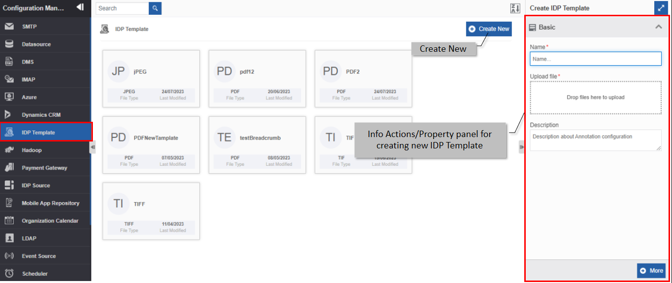 Creating a new IDP Template Creating a new IDP Template