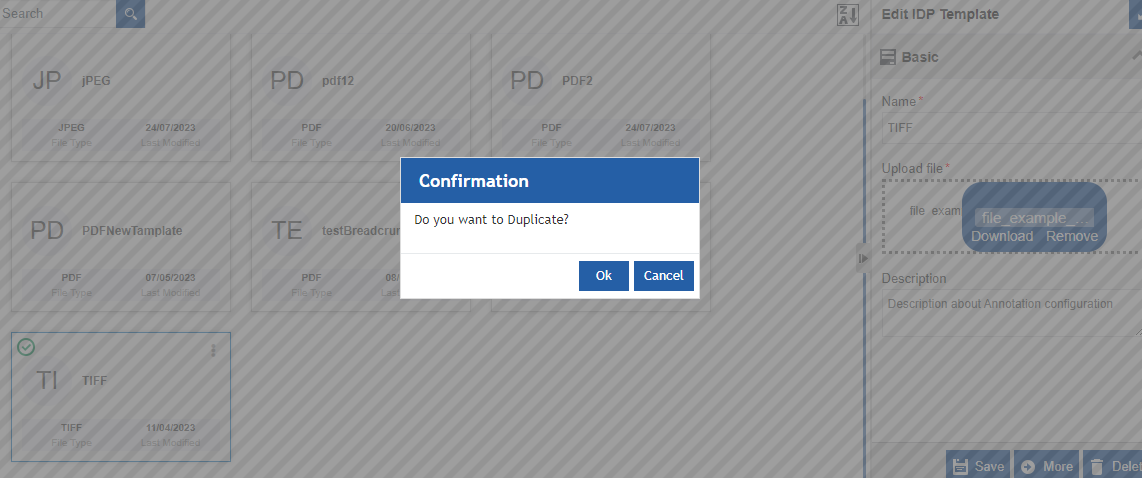 Duplicate confirmation Duplicate confirmation