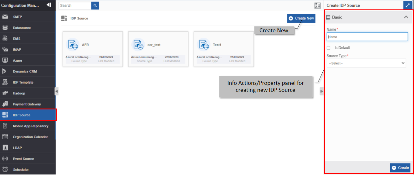 Creating new IDP Source Creating new IDP Source
