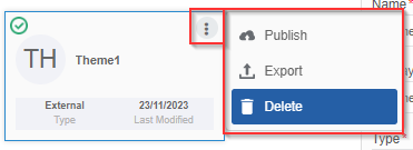Delete option in More Actions Delete option in More Actions