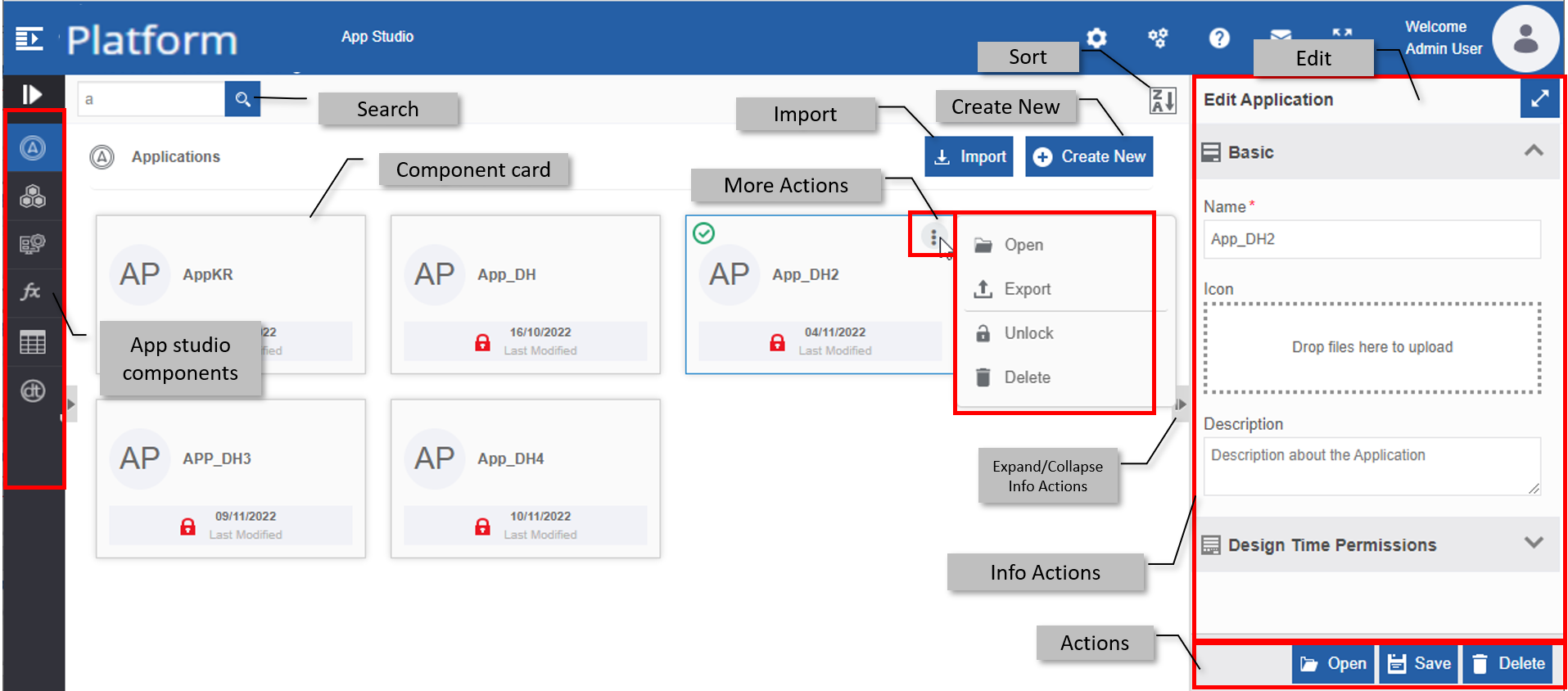 Application page layout Application page layout