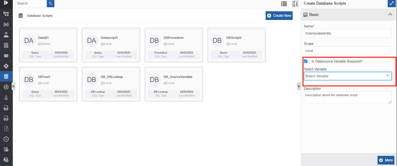 Providing Datasource variable details Providing Datasource variable details