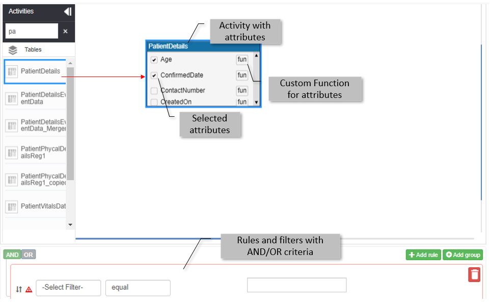 SQL query table attributes and rule SQL query table attributes and rule