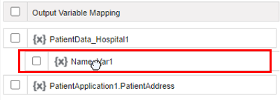 Output Variable Mapping Output Variable Mapping