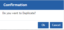 Duplicate confirmation Duplicate confirmation
