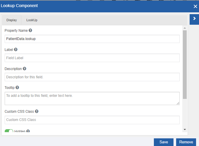 Lookup Component pop-up Lookup Component pop-up