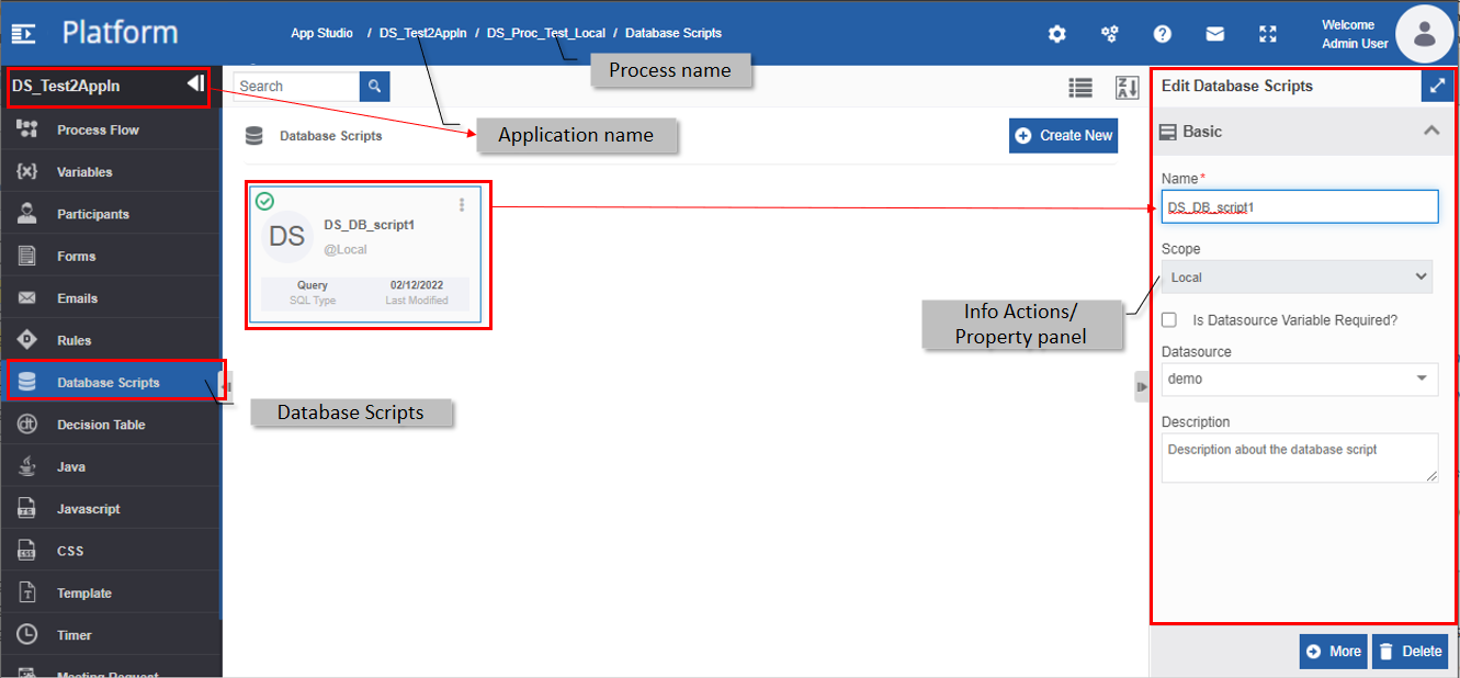 Database script Database script