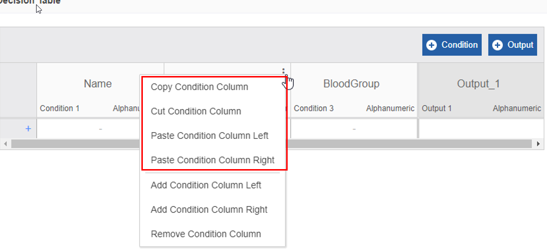 More Condition Options More Condition Options