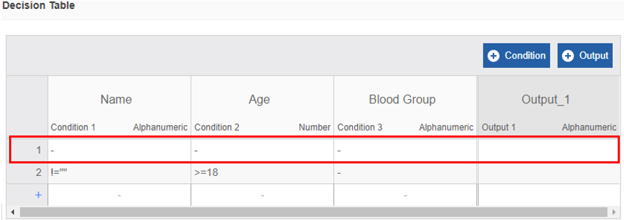 Add Rule Above Add Rule Above
