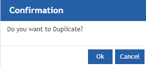 Duplicate confirmation Duplicate confirmation