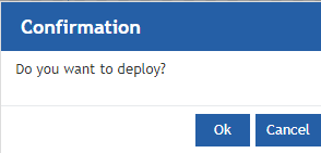 Decision Table deployment confirmation Decision Table deployment confirmation