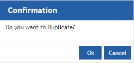Duplicate confirmation Duplicate confirmation