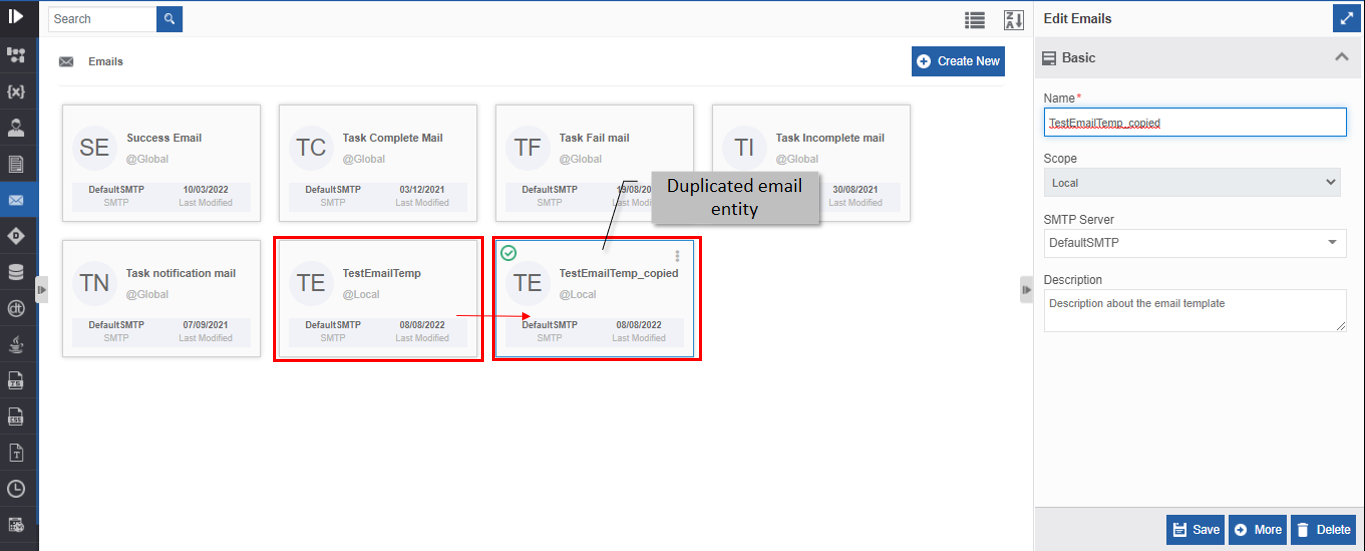 The duplicated email The duplicated email