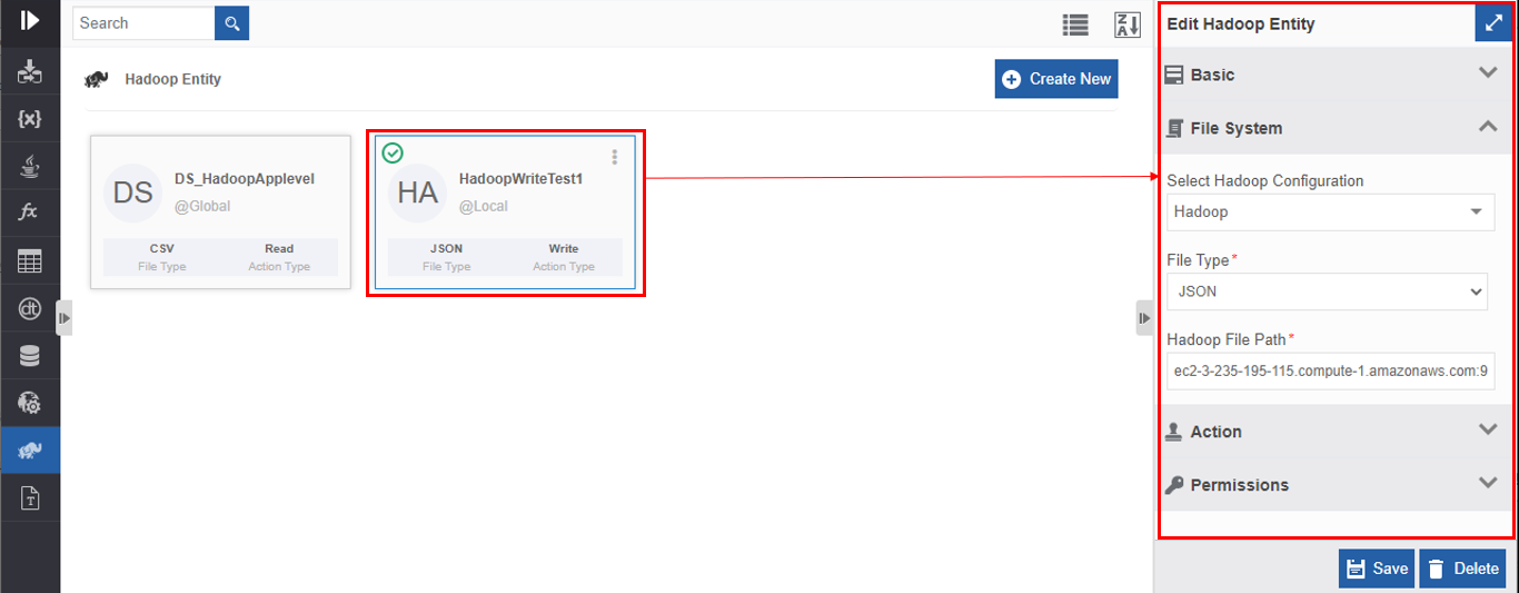 Viewing and editing Hadoop Entity Viewing and editing Hadoop Entity