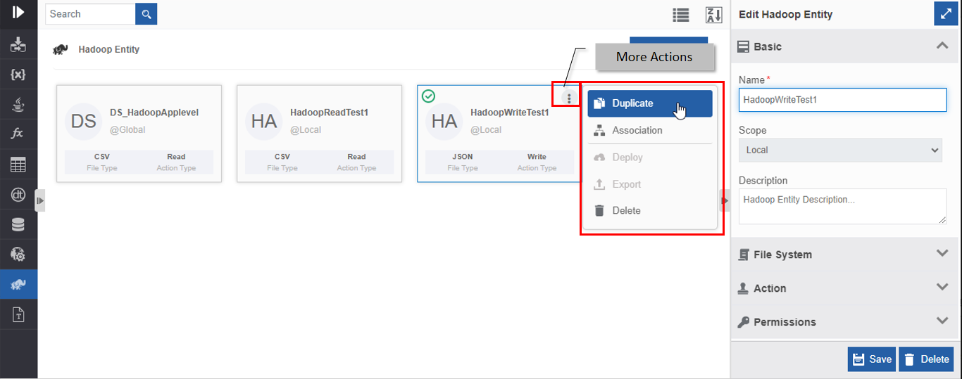 Duplicating Hadoop entity Duplicating Hadoop entity
