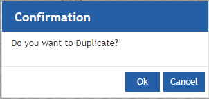 Duplicate confirmation Duplicate confirmation