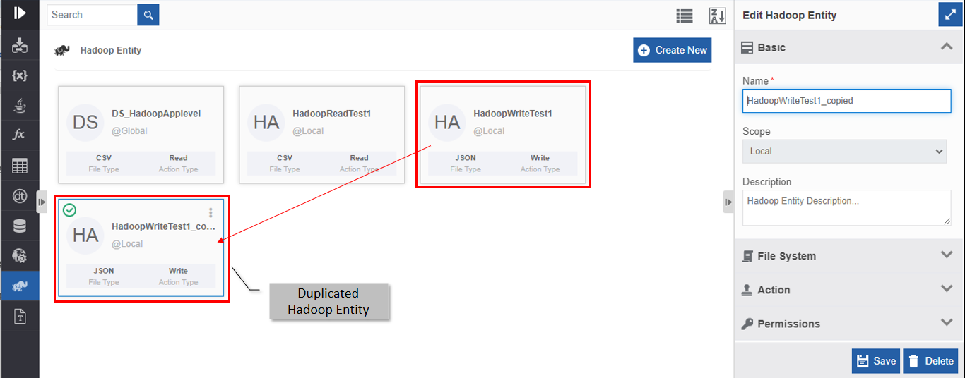 The duplicated Hadoop entity The duplicated Hadoop entity
