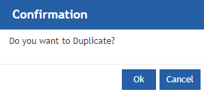 Duplicate confirmation Duplicate confirmation