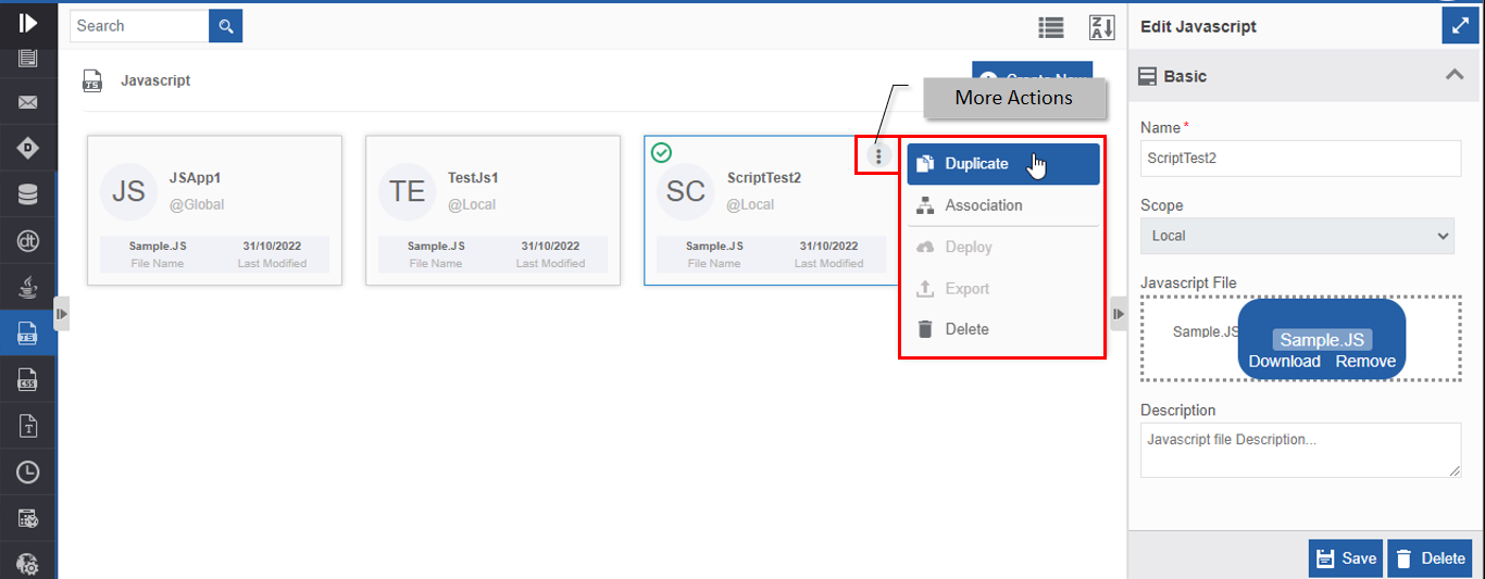 Duplicating JavaScript entity Duplicating JavaScript entity