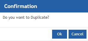 Duplicate confirmation Duplicate confirmation