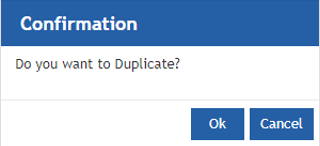 Duplicate confirmation Duplicate confirmation
