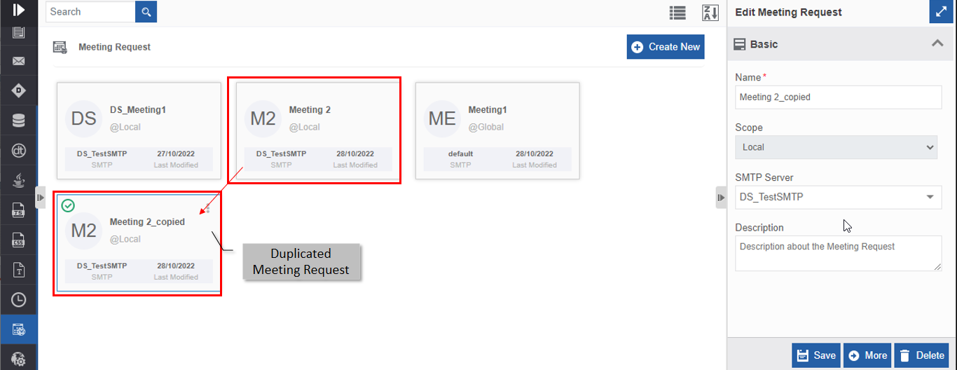 The duplicated meeting request The duplicated meeting request