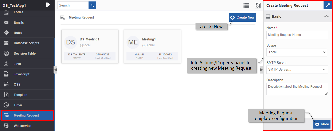 Creating a new meeting request Creating a new meeting request