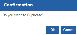Duplicate confirmation Duplicate confirmation
