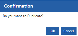 Duplicate confirmation Duplicate confirmation