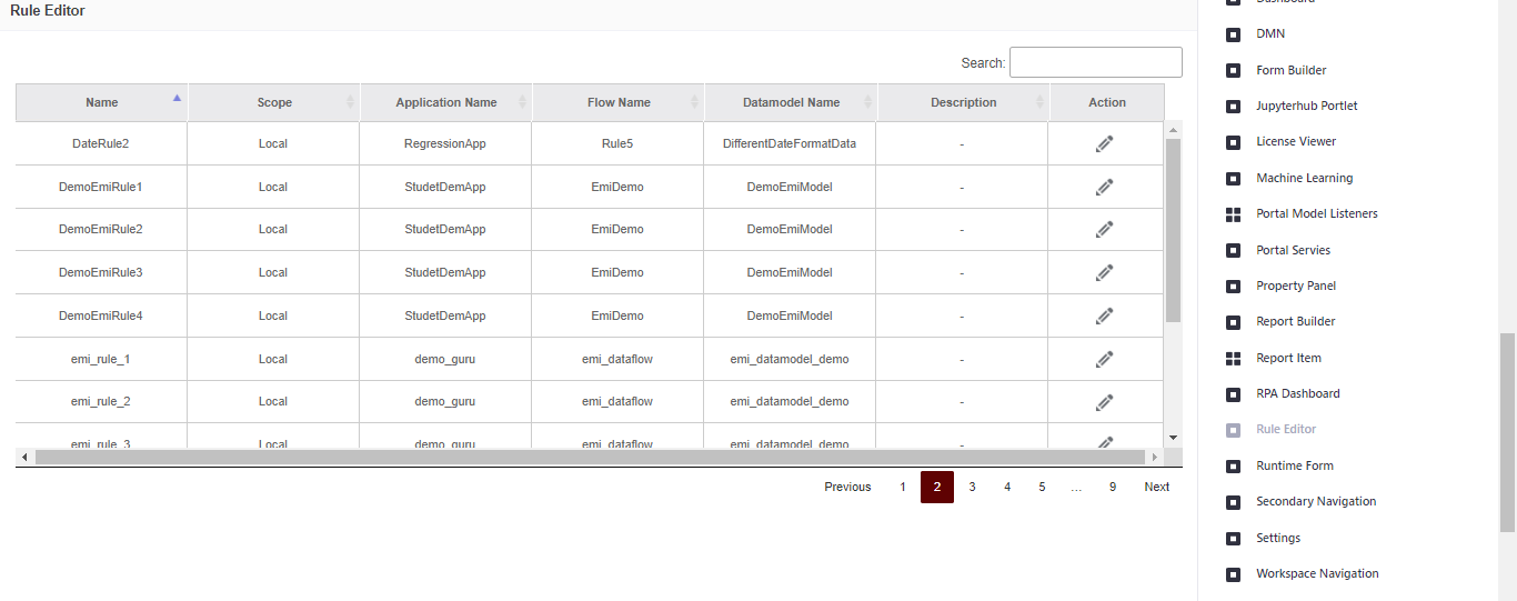 Rule Editor List Grid Rule Editor List Grid