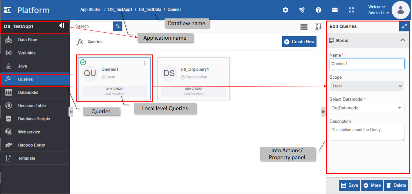 Local level or data flow level queries Local level or data flow level queries