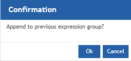 Grouping confirmation pop-up Grouping confirmation pop-up