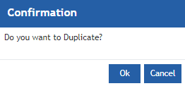 Duplicate confirmation Duplicate confirmation