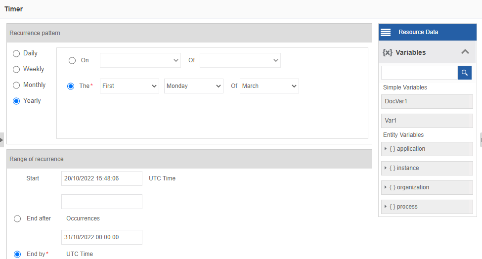 Timer variable Timer variable