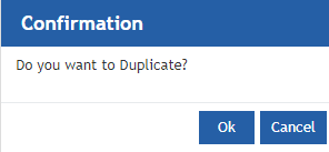 Duplicate confirmation Duplicate confirmation