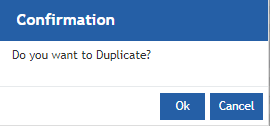 Duplicate confirmation Duplicate confirmation