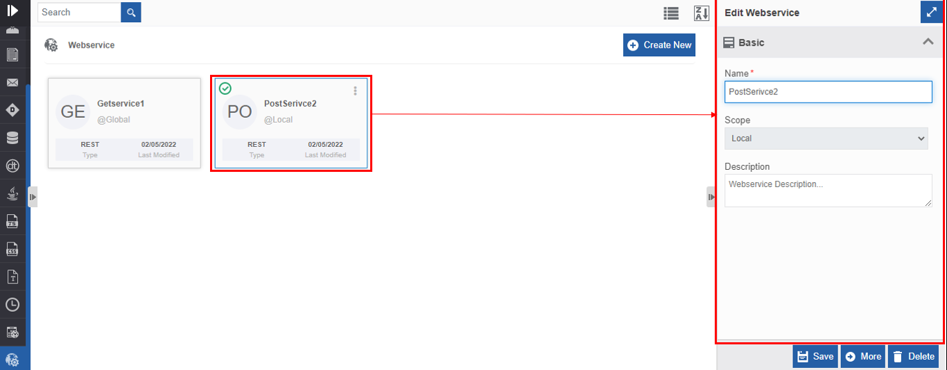 Viewing and editing webservice Viewing and editing webservice