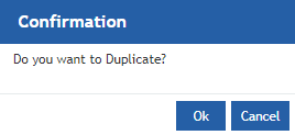 Duplicate confirmation Duplicate confirmation