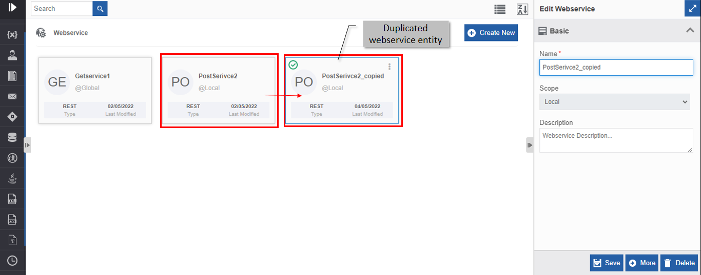 The duplicated part webservice The duplicated part webservice