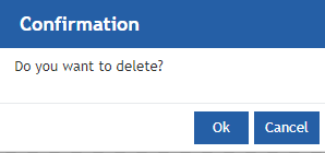 Webservice Delete confirmation Webservice Delete confirmation