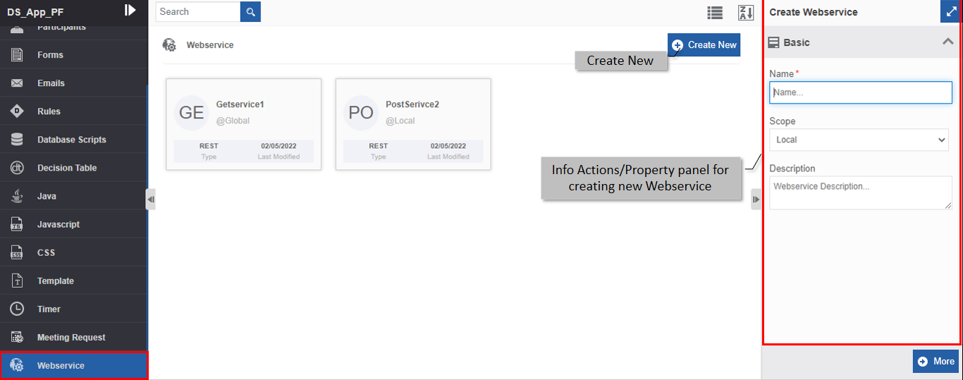 Creating new webservice Creating new webservice
