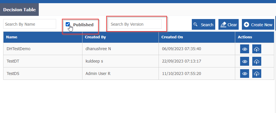 Select By Version Select By Version