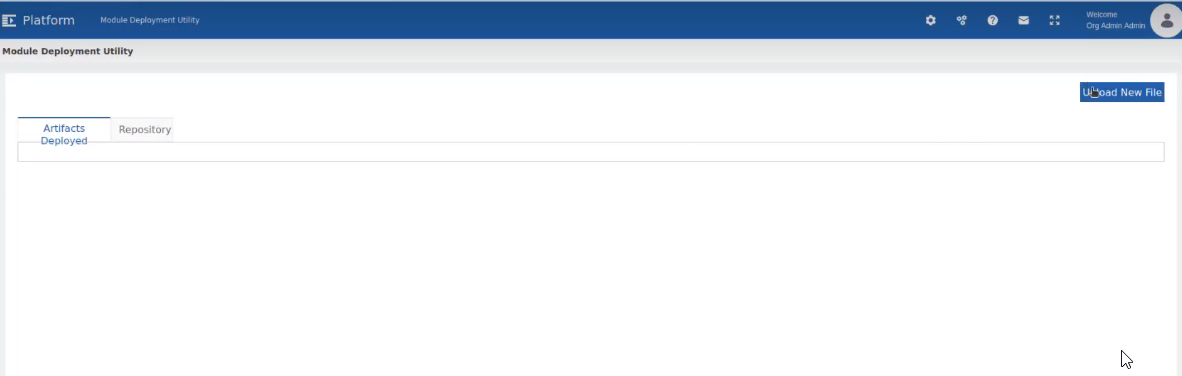 Module Deployment Utility page Module Deployment Utility page