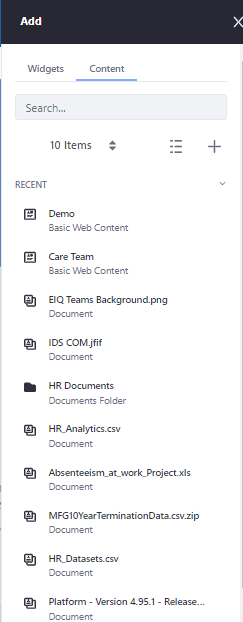 Contents section Contents section