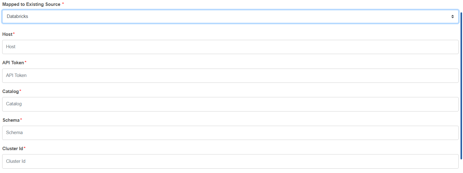 Mapped to Existing Source = Databricks Mapped to Existing Source = Databricks